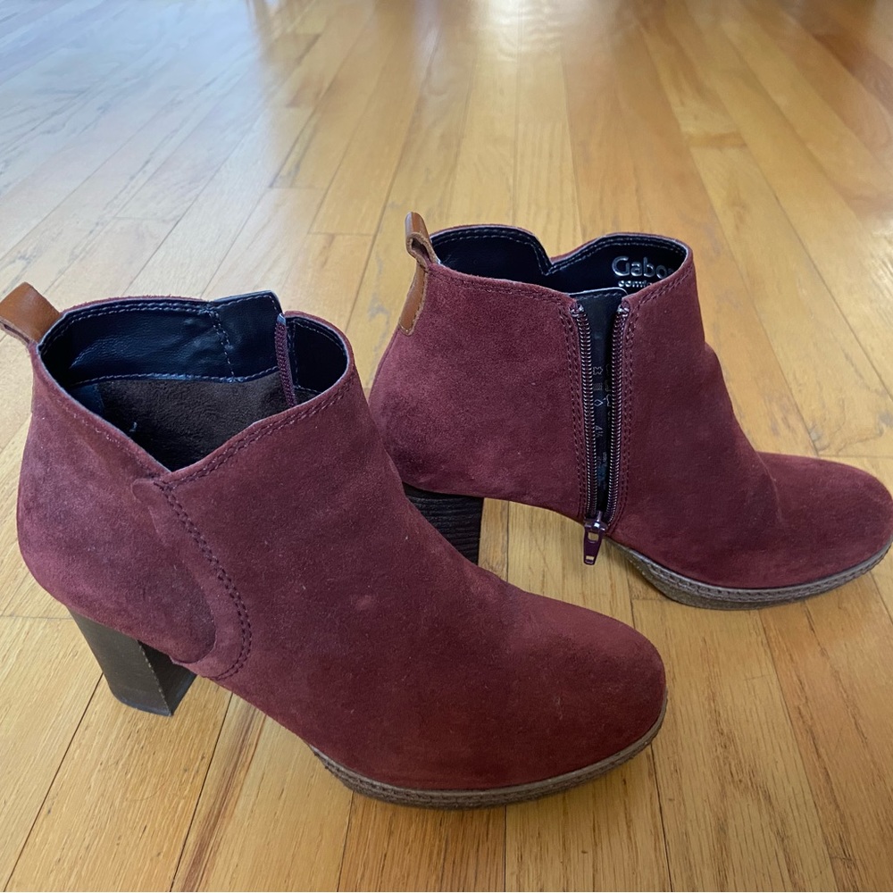 Gabor Burgundy Ankle Boots